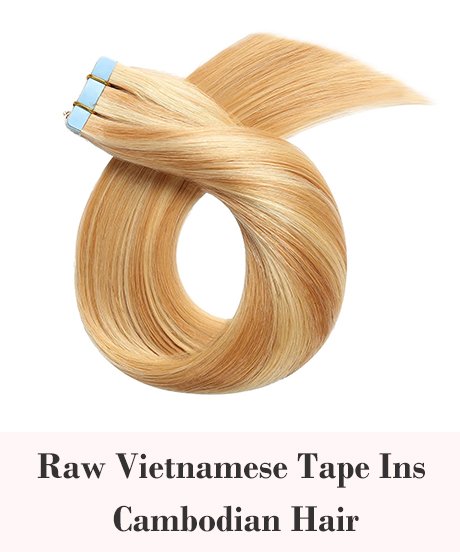 blonde tape-ins with highlights
