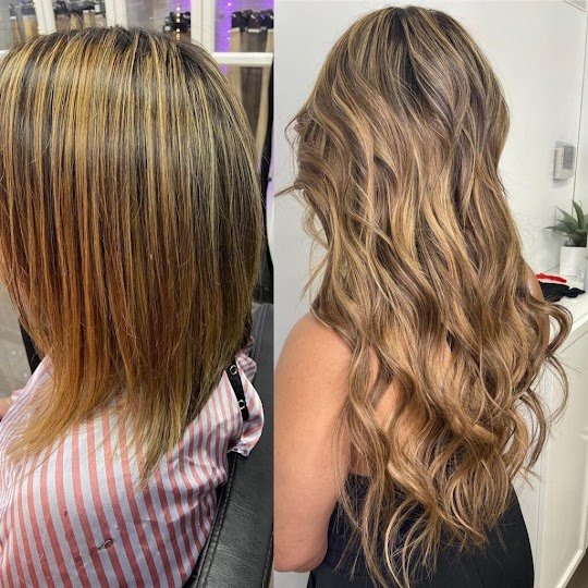 hair extensions before and after