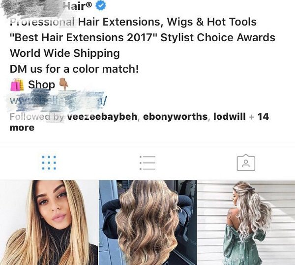 Sell hair on Instagram
