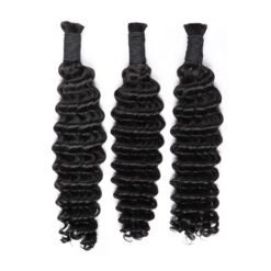 Deep Wave Virgin Human Braiding Hair Bulk 10-30 inch Wholesale Raw Hair
