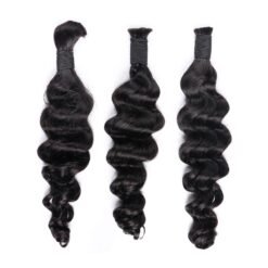 Loose Deep Wave Virgin Human Braiding Hair Bulk 10-30 inch Wholesale Raw Hair