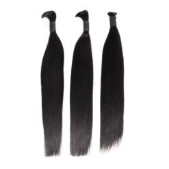 Straight Virgin Human Braiding Hair Bulk 10-30 inch Wholesale Raw Hair