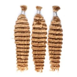 #27 Color Deep Wave Virgin Human Braiding Hair Bulk 10-30 inch Wholesale Raw Hair